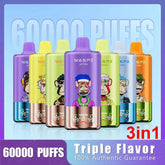 EU Warehouse WASPE 3IN1 60000 Puffs Disposable Vape Wholesale